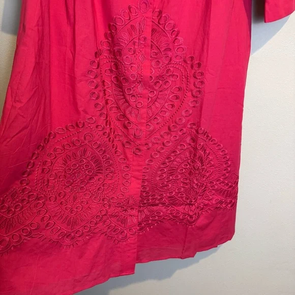 Tuckernuck Hyacinth House Wisteria Caftan Guava Pink - Picture 5 of 9